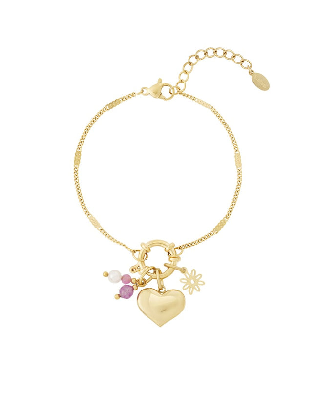 Grote hart DIY armband