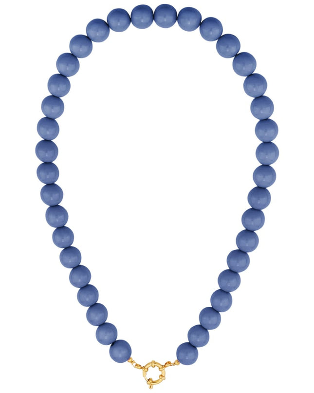 Colored small bead necklace-12mm