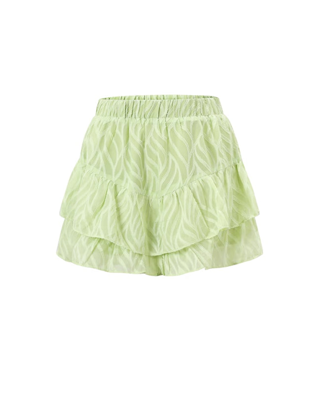 Co-ord Set White Leaves - Skirt