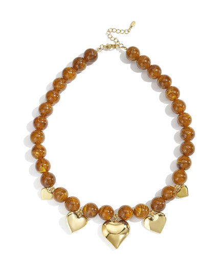 Acrylic Beaded Necklaces Heart Casual Daily Ethnic Series Women's jewelry