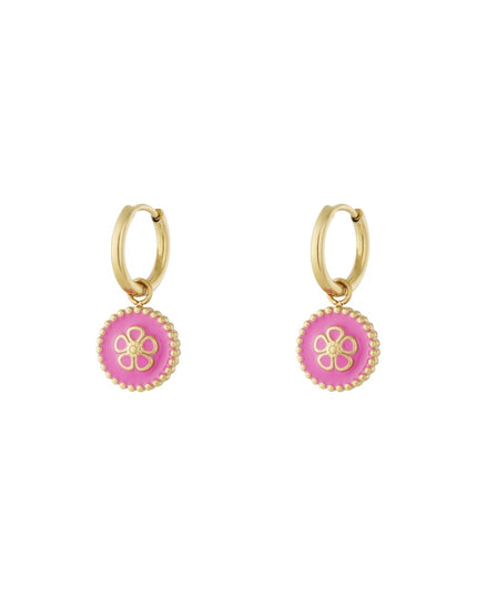 Oorbellen van roestvrij staal met bloemenmotief, casual, dagelijks, eenvoudig, serie, damessieraden