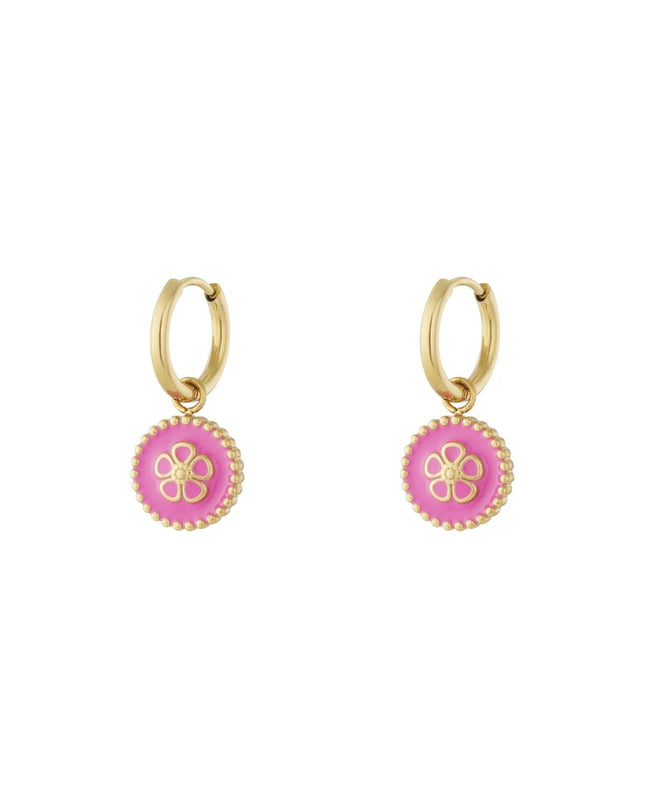 Oorbellen van roestvrij staal met bloemenmotief, casual, dagelijks, eenvoudig, serie, damessieraden