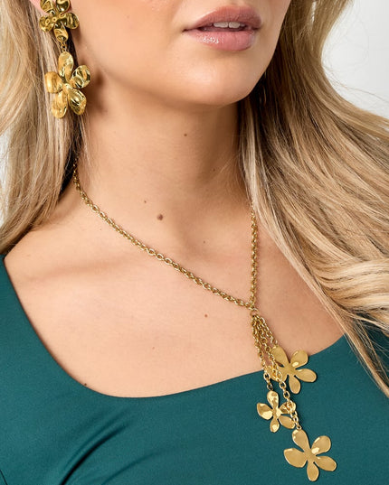 Stainless Steel Pendant necklaces Flower Casual Daily Simple Series Women's jewelry