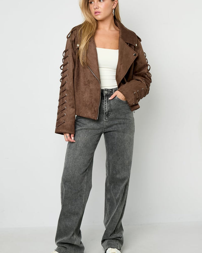 Laced Suede Jacket
