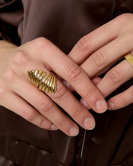 Stainless Steel Statement Rings irregular shape Casual Daily Simple Series Women's jewelry