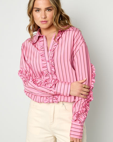 Blouse met ruches