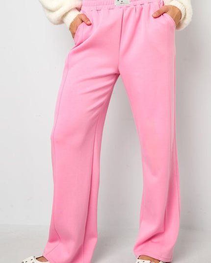 Polyester fiber (polyester) Straight pants Solid color Sporty All Fit  Clothes