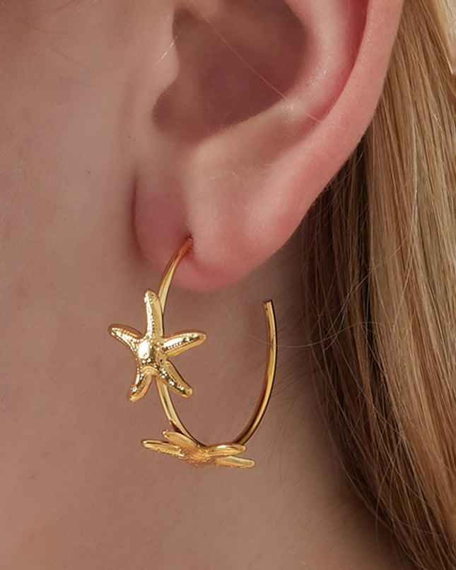 Stervormige hoepeloorbellen