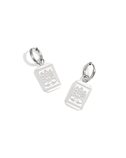 Amsterdamse Grachtenpand Oorbellen van Roestvrij Staal