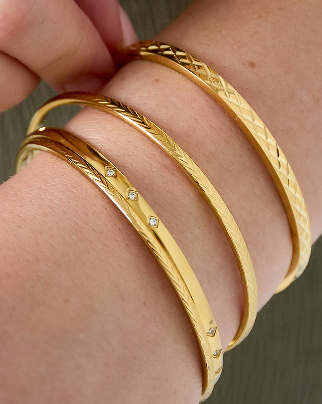 Eenvoudige geblokte armband