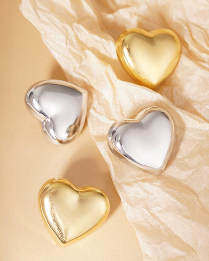 Zachte hartvormige oorbellen