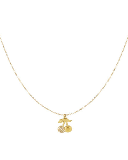 Glitter kersen ketting