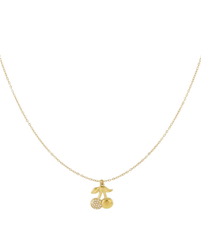 Glitter kersen ketting