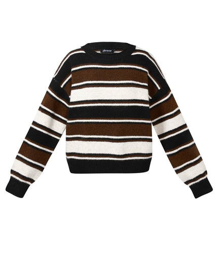 Polyestervezel (polyester) Gebreide truien Strepen Casual Herfst/Winterkleding