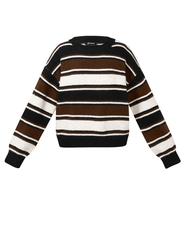 Polyestervezel (polyester) Gebreide truien Strepen Casual Herfst/Winterkleding