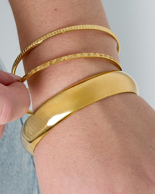 Stainless Steel Bangles Geometric Casual Daily Simple Series Women's jewelry