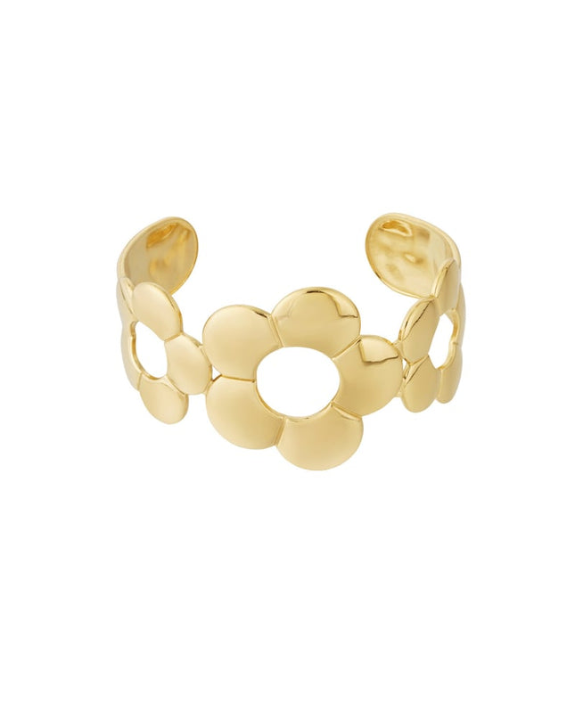 Drievoudige bloemenarmband