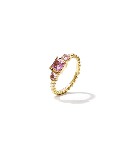 Ring met vierkante steentjes