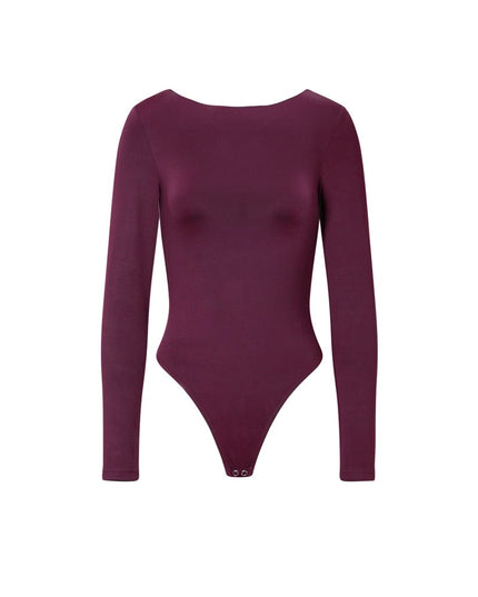 Nylon Shapewear Bodysuit Solid color Basic All Fit  Clothes