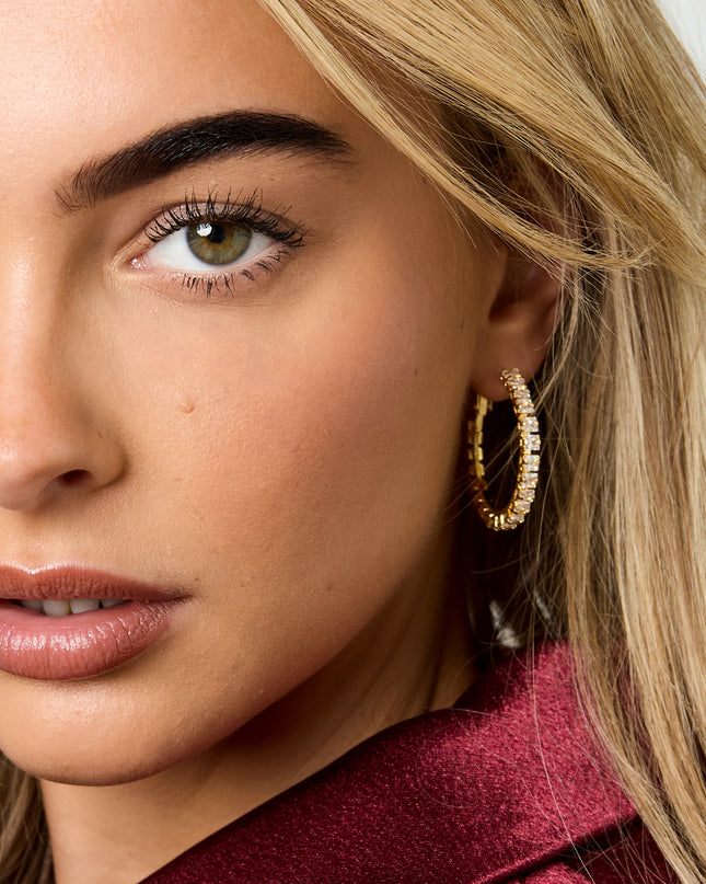 Koperen creolen geometrische elegante kerst luxe serie dames sieraden