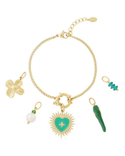 DIY armband van een groen hart