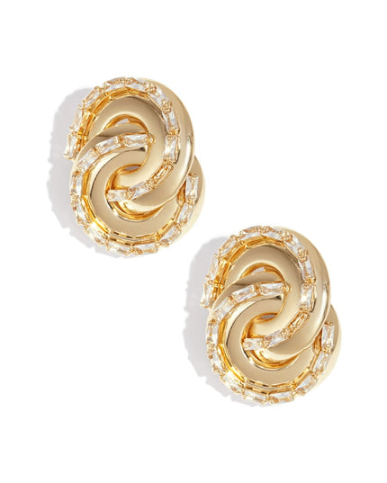 Iron Stud Earrings irregular shape Elegant Christmas Luxurious Series Women's jewelry