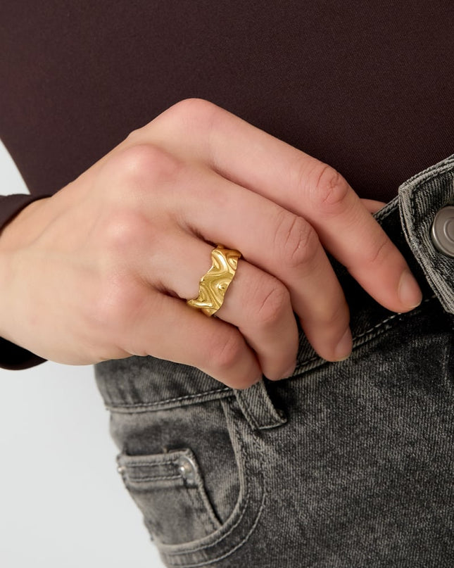 Stainless Steel Minimalist Rings irregular shape Casual Daily Simple Series Women's jewelry