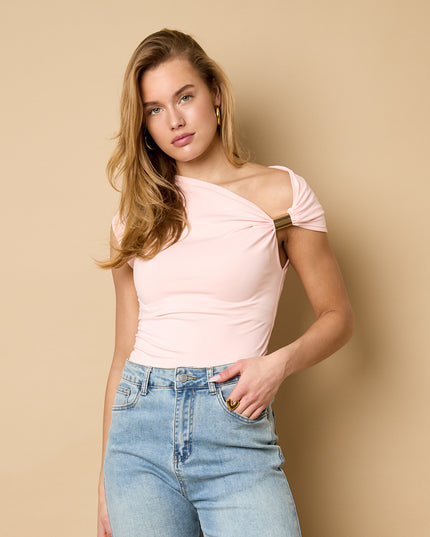 Off-shoulder top goud