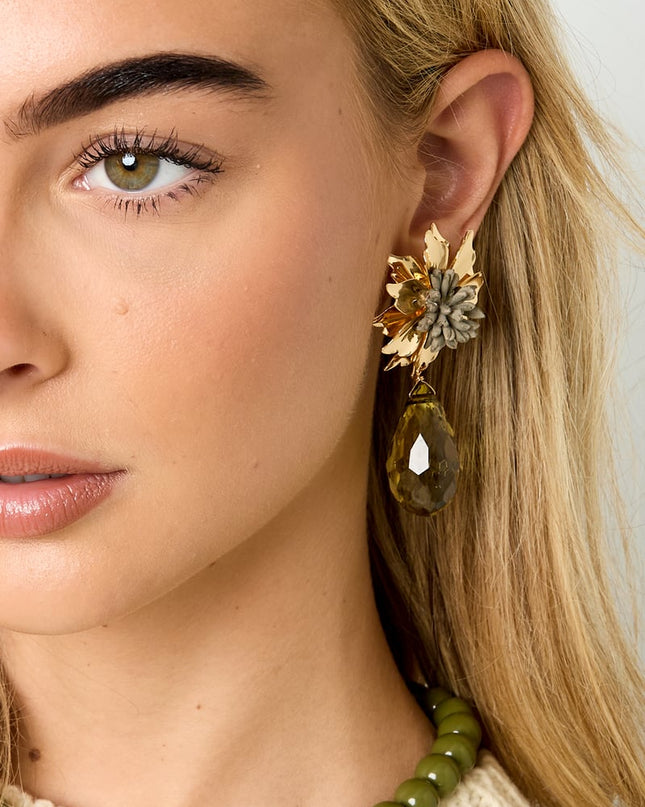 Oorbellen met bloemen, vakantie, bijeenkomst/feest, luxe serie, damessieraden