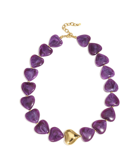 Acryl kralen kettingen hart retro dagelijkse klassieke serie dames sieraden