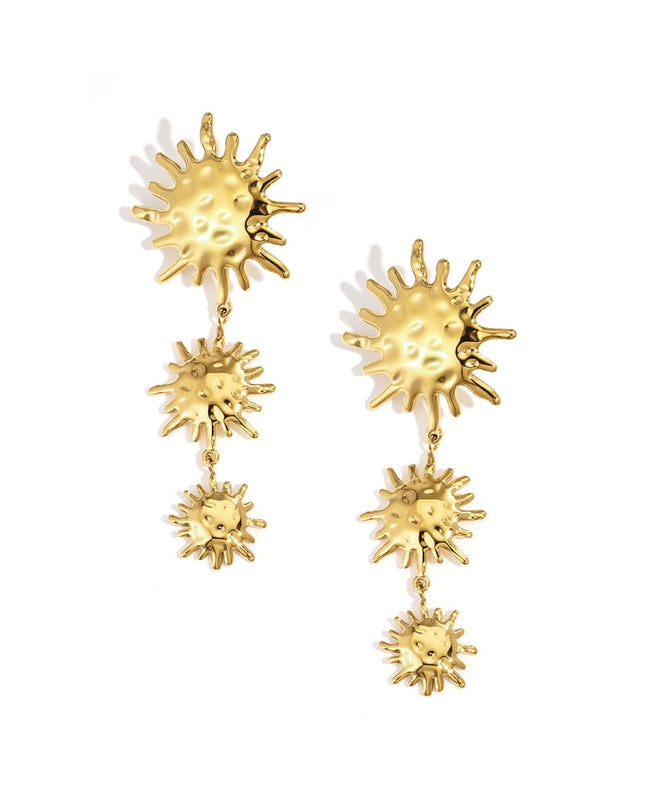 Stainless Steel Dangle Earrings sun Casual Daily Simple Series Women's jewelry