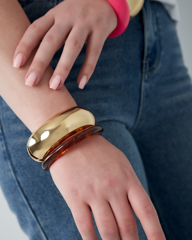 Solide glanzende armband