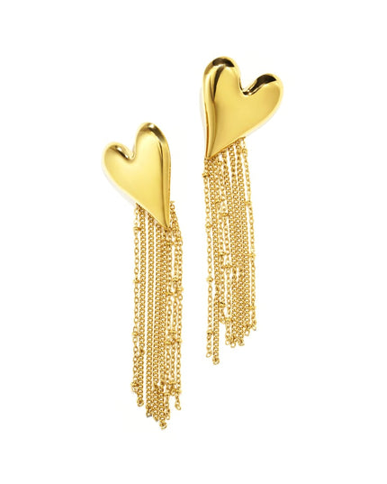 Oorbellen van roestvrij staal met hartjes, casual, dagelijks, eenvoudig, serie, damessieraden