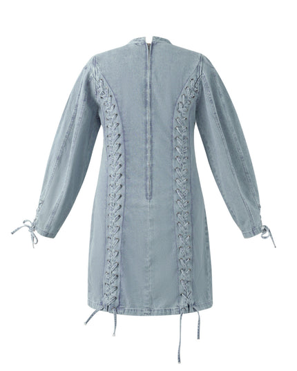 Denim laces dress