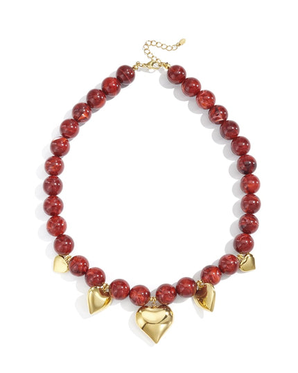 Acrylic Beaded Necklaces Heart Casual Daily Ethnic Series Women's jewelry