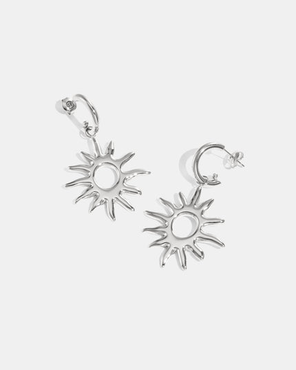 Oorbellen van roestvrij staal, zon, casual, dagelijks, eenvoudig, serie, damessieraden