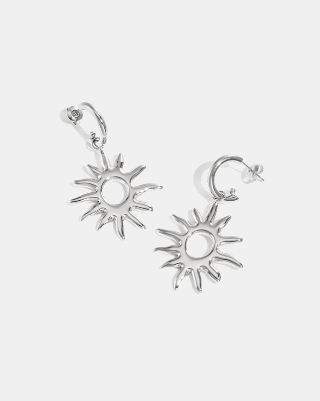 Oorbellen van roestvrij staal, zon, casual, dagelijks, eenvoudig, serie, damessieraden