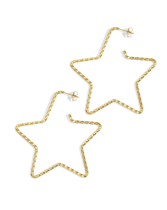 Oorbellen van roestvrij staal met ster, casual, dagelijks, eenvoudig, serie, damessieraden
