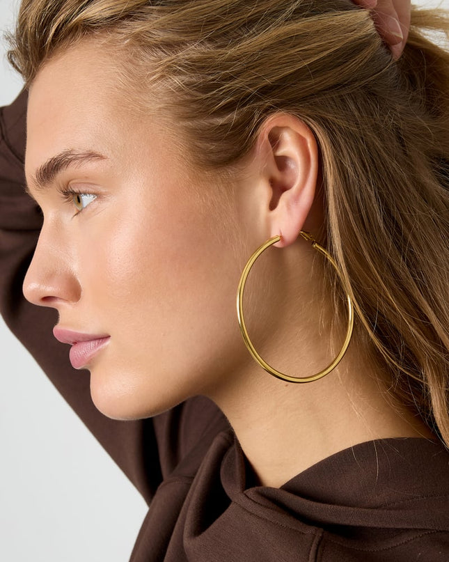 Stainless Steel Hoop Earrings Geometric Casual Daily Simple Series Women's jewelry