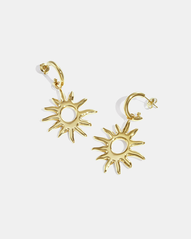 Oorbellen van roestvrij staal, zon, casual, dagelijks, eenvoudig, serie, damessieraden