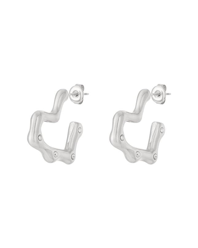 Oorbellen met hart van roestvrij staal Dagelijks Dagelijks Damessieraden