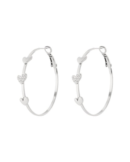 Prachtige creolen met 3 hartjes