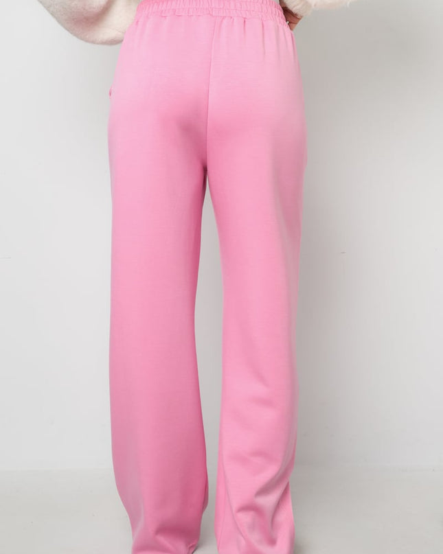 Polyester fiber (polyester) Straight pants Solid color Sporty All Fit  Clothes