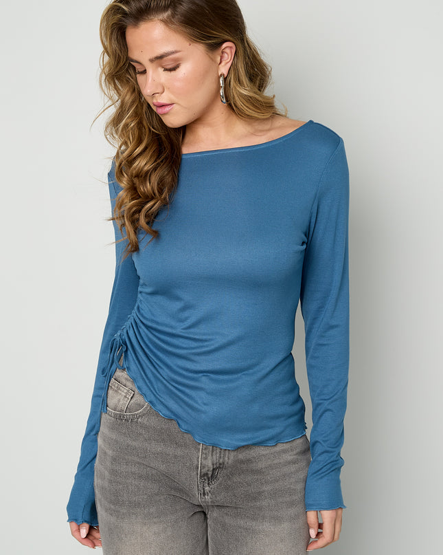 Geplooide longsleeve