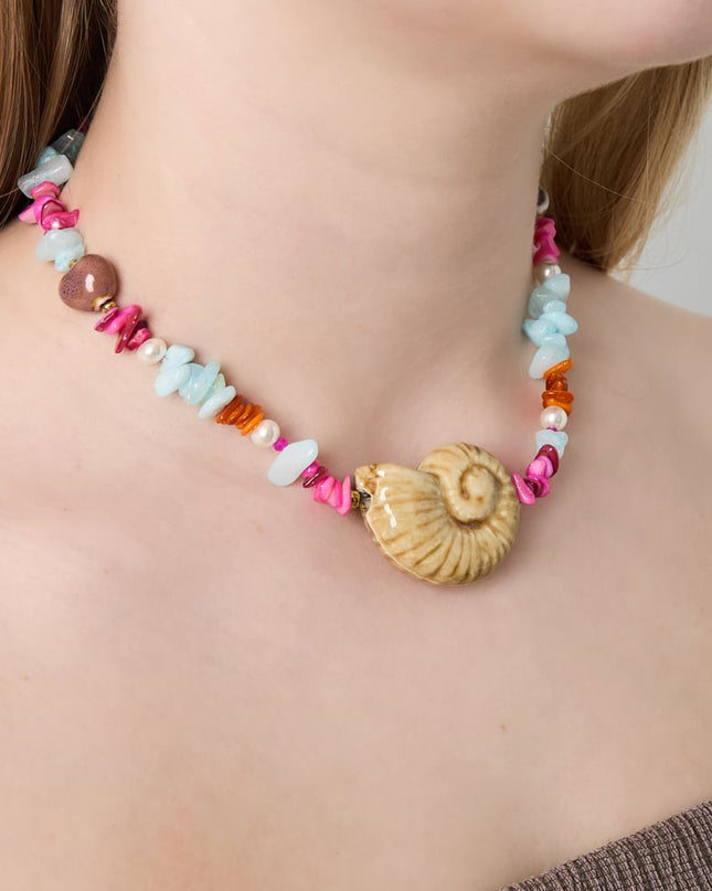 Kettingen met stenen kralen, schildpad, casual, vakantie/strand, eenvoudige serie, damessieraden