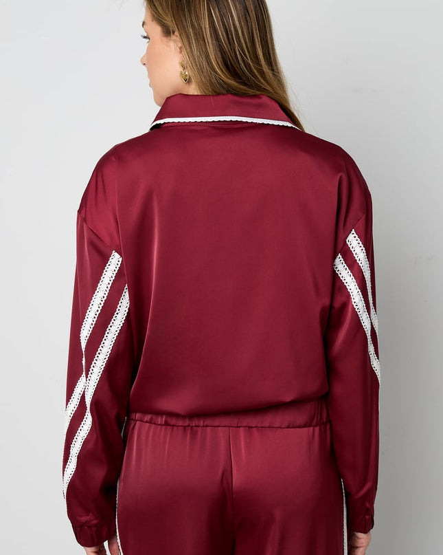 Satin Look Sporty Jacket