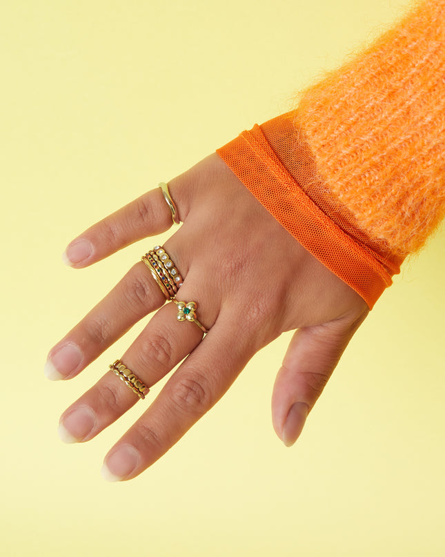 Minimalistische ring met steentjes
