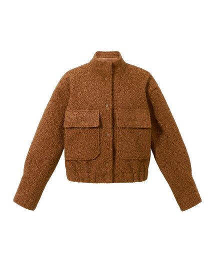 Boucle bomber jacket