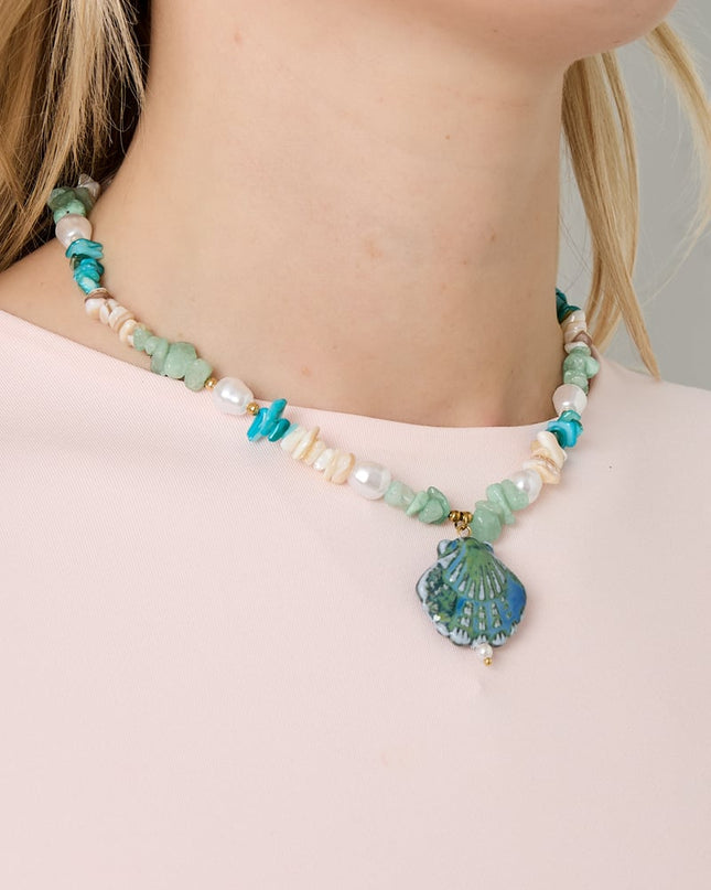 Kettingen met stenen kralen, schildpad, casual, vakantie/strand, eenvoudige serie, damessieraden