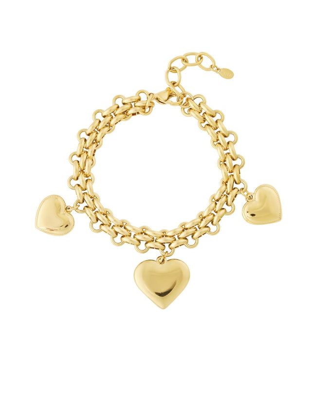 Trio gewaagde hart armband